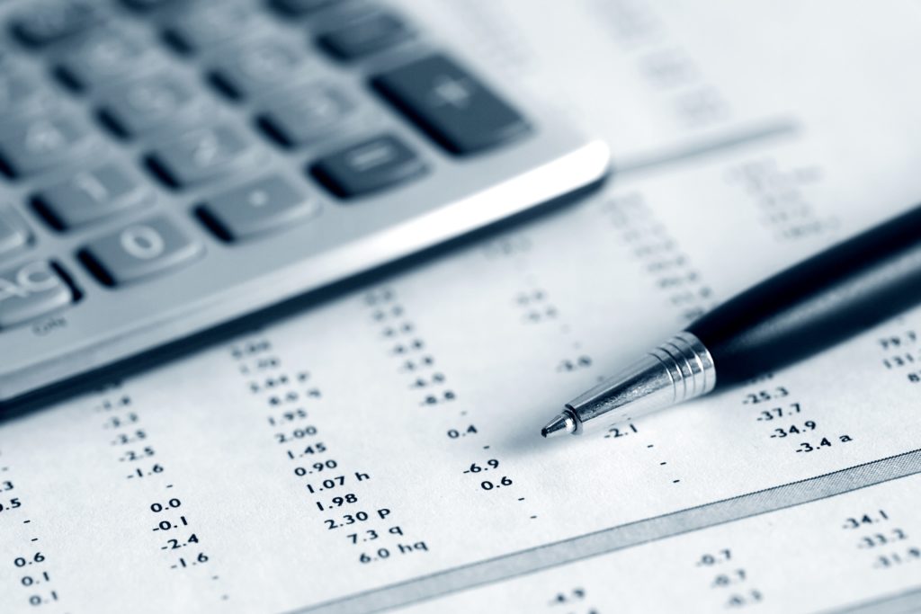 calculator and pen